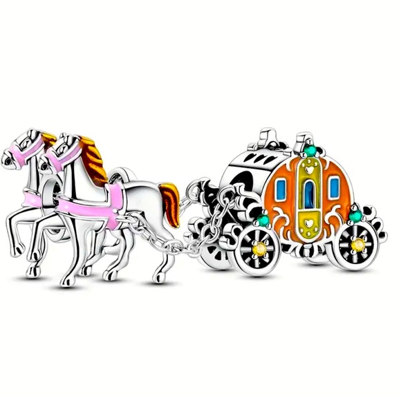 Magical 925 sterling silver horse and Carriage charm NWT - Picture 1 of 6